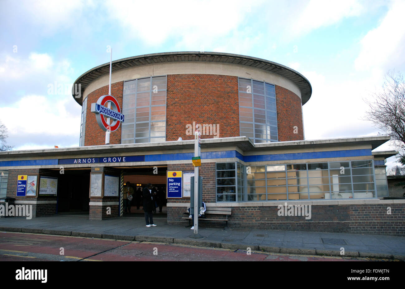 Arnos Grove tube station Stock Photo Alamy
