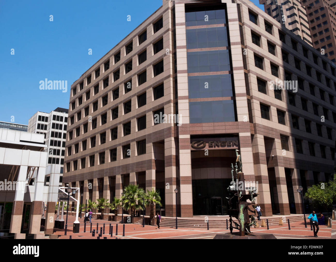 The entrance to the Engen office block in Cape Town CBD Stock Photo