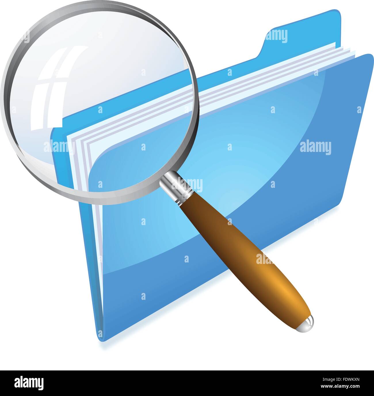 Folder search magnifying glass hi-res stock photography and images - Alamy