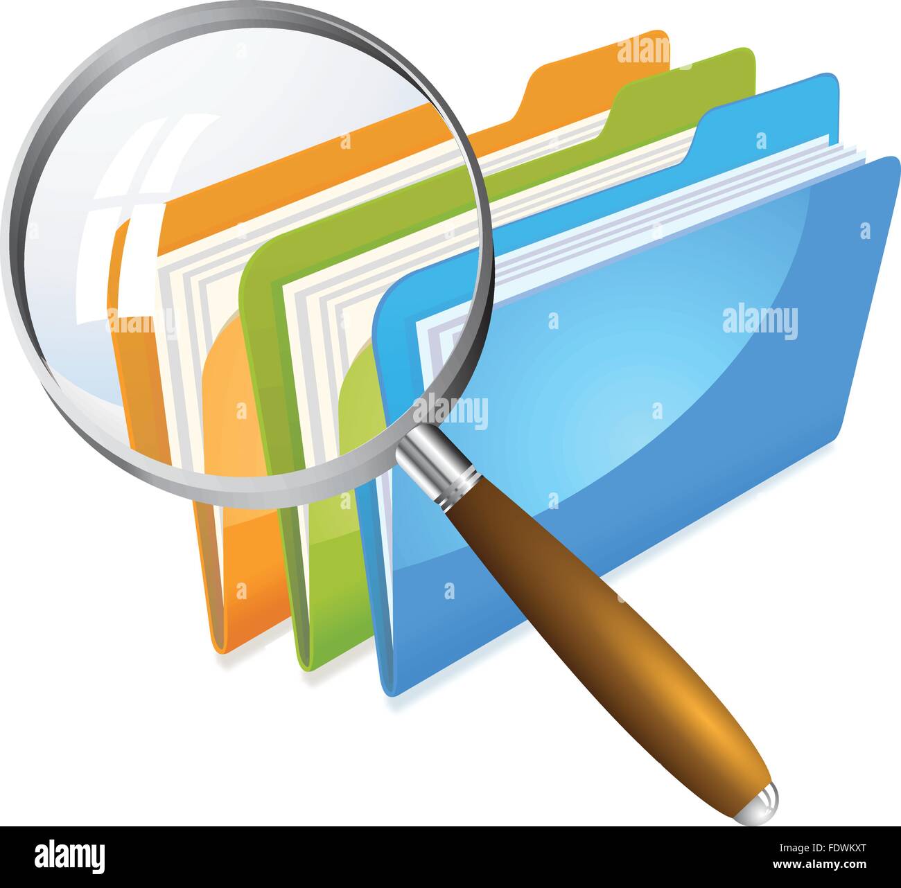 vector of search in folder icon Stock Vector Image & Art - Alamy