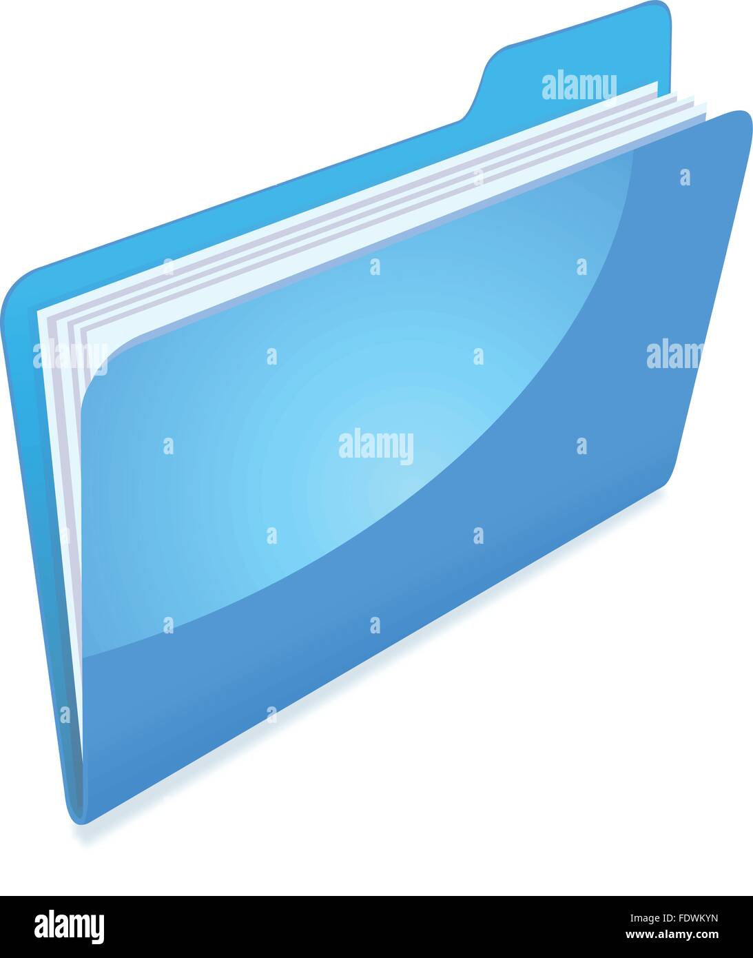 Blue file folder icon Stock Vector Image & Art - Alamy