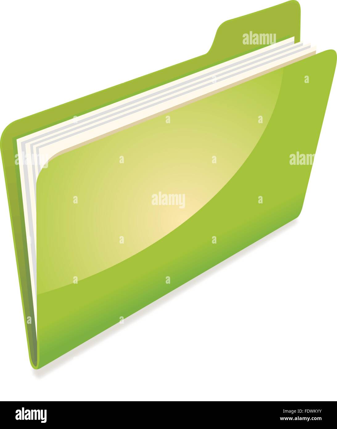 Green file folder icon Stock Vector