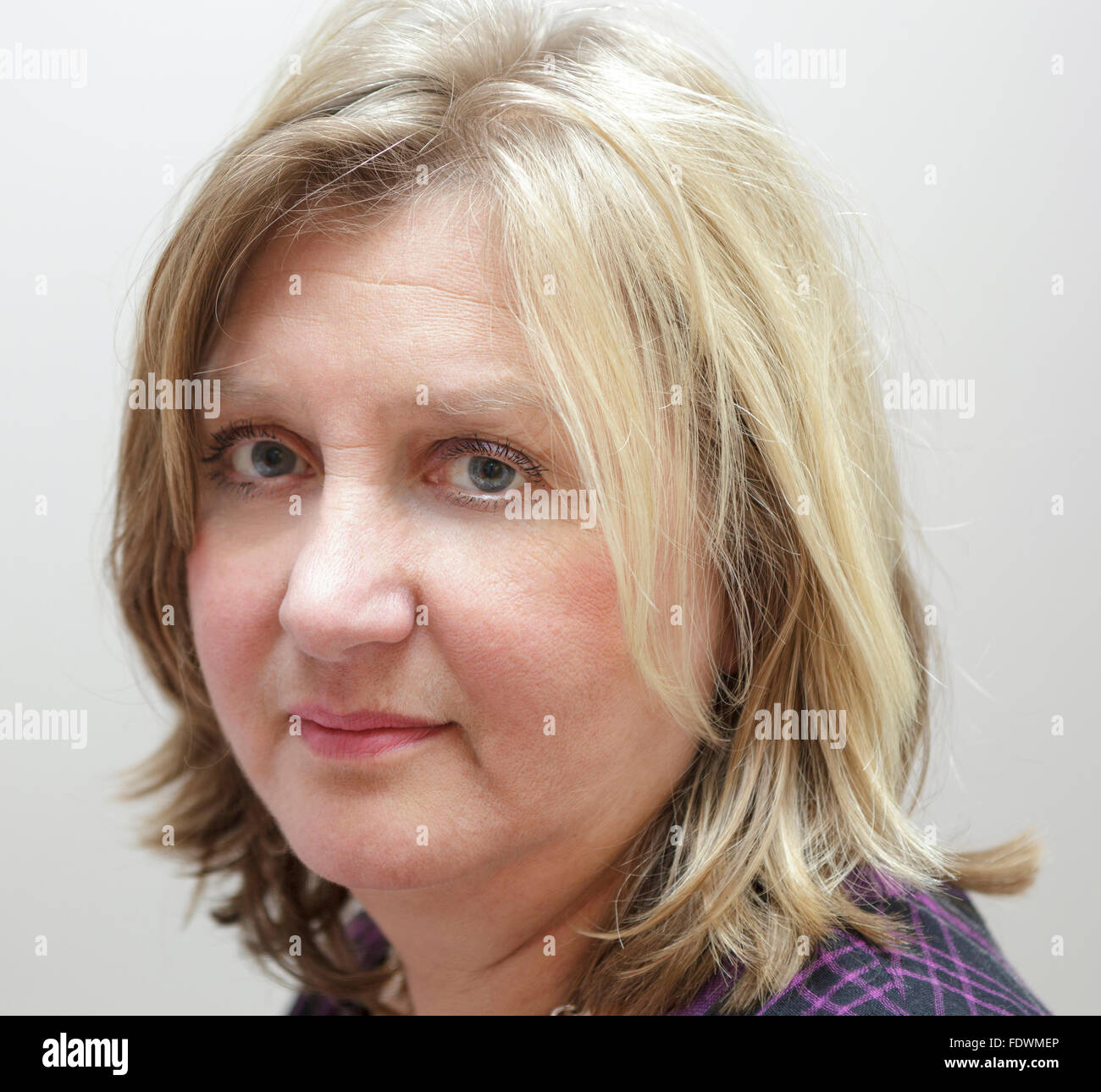 Mature woman portrait.  Model Release: Yes.  Property release: No. Stock Photo