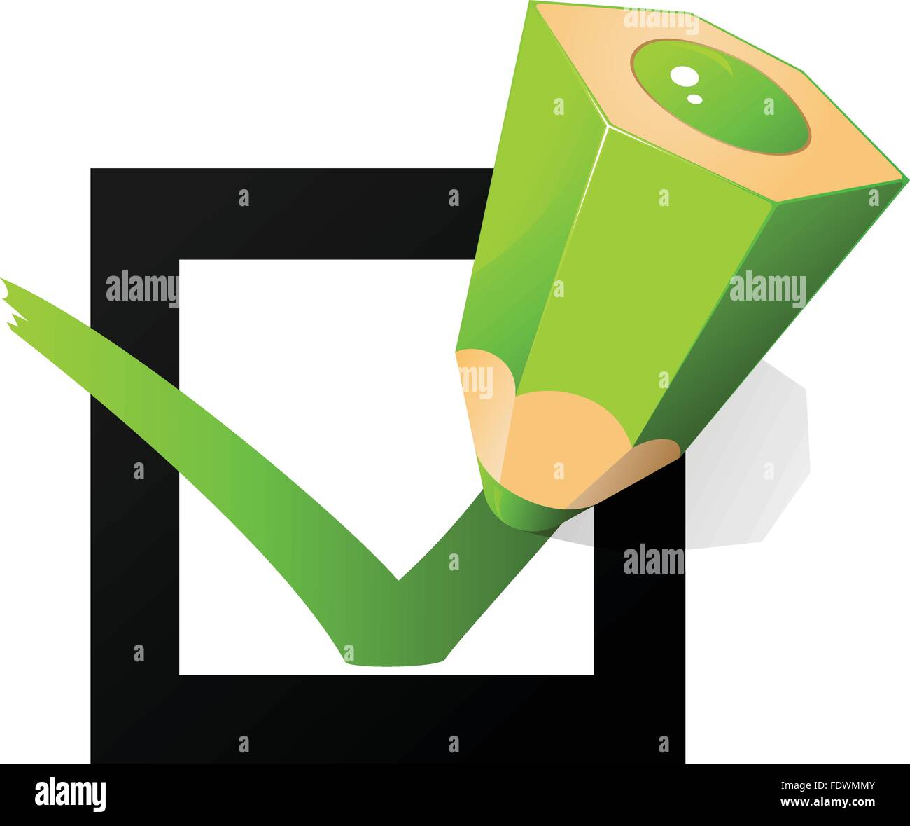 green pen marking on the check box Stock Vector Image & Art Alamy