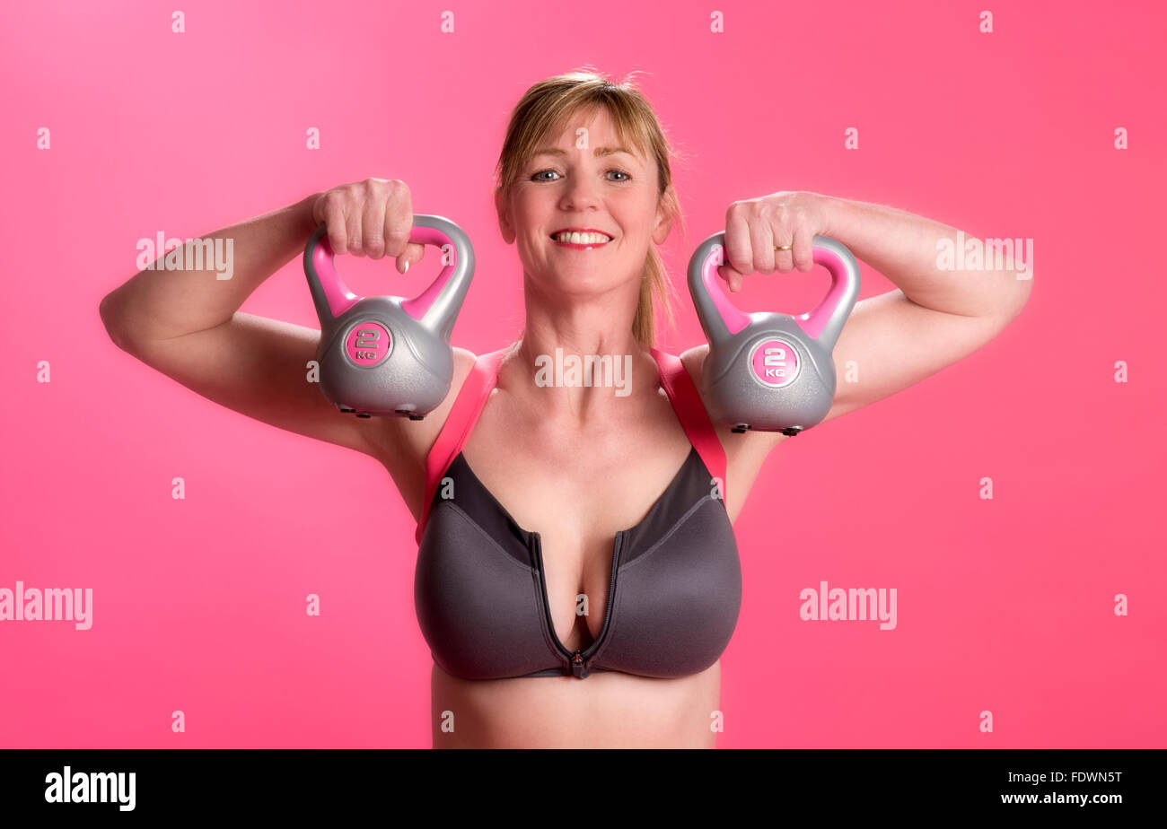 wearing two sports bras