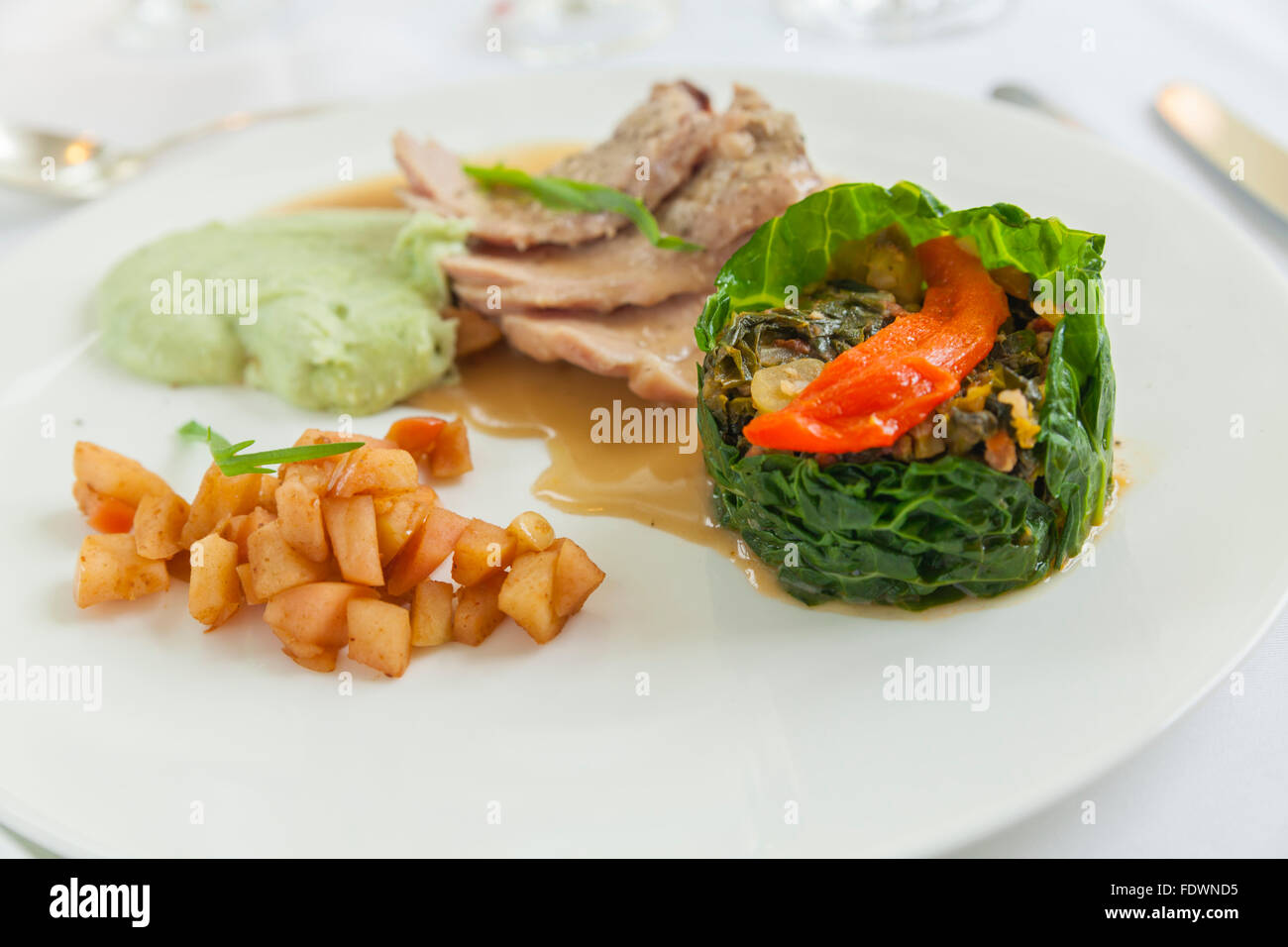 low fat gourmet summer meat dish Stock Photo