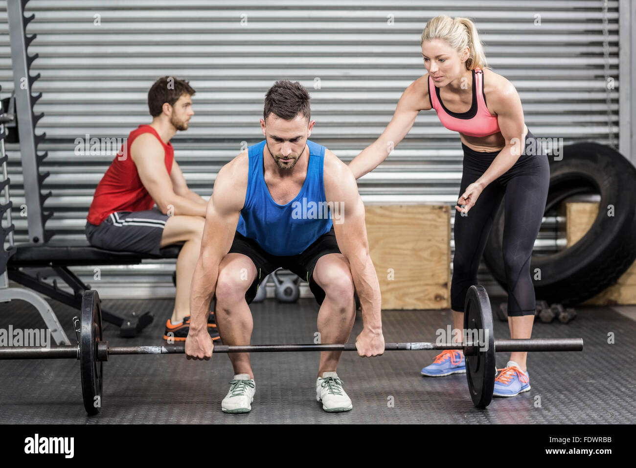 Fit people doing exercises Stock Photo Alamy