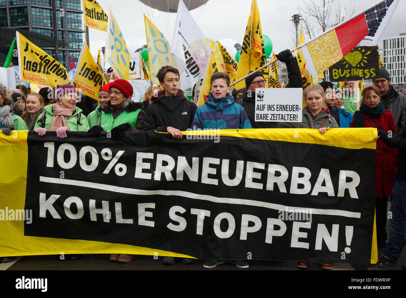 Berlin, Germany, Global Climate March in the government district Stock ...
