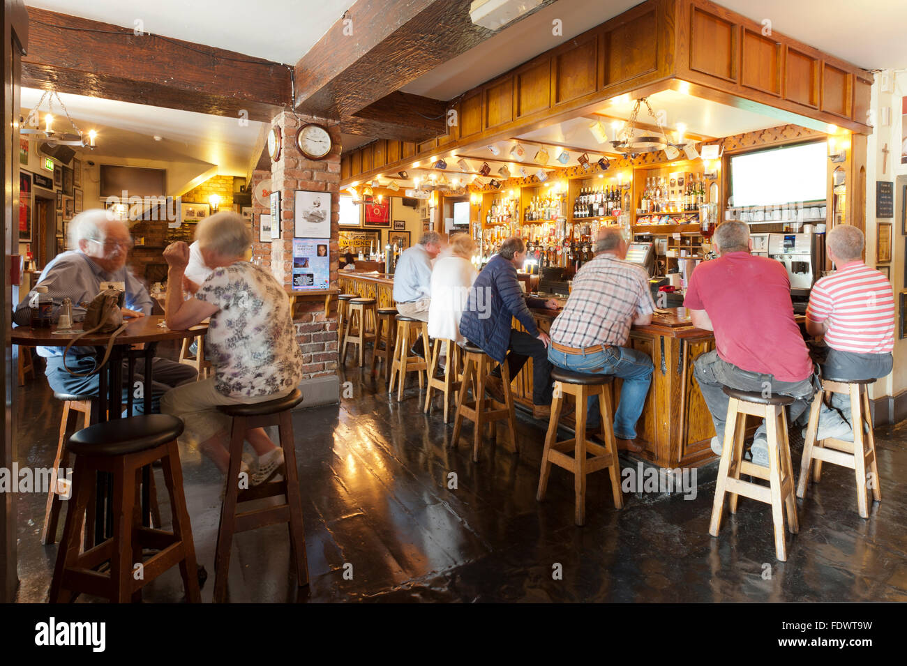 The main bar in The Muskerry Arms, Blarney, Co Cork, Ireland. Stock Photo