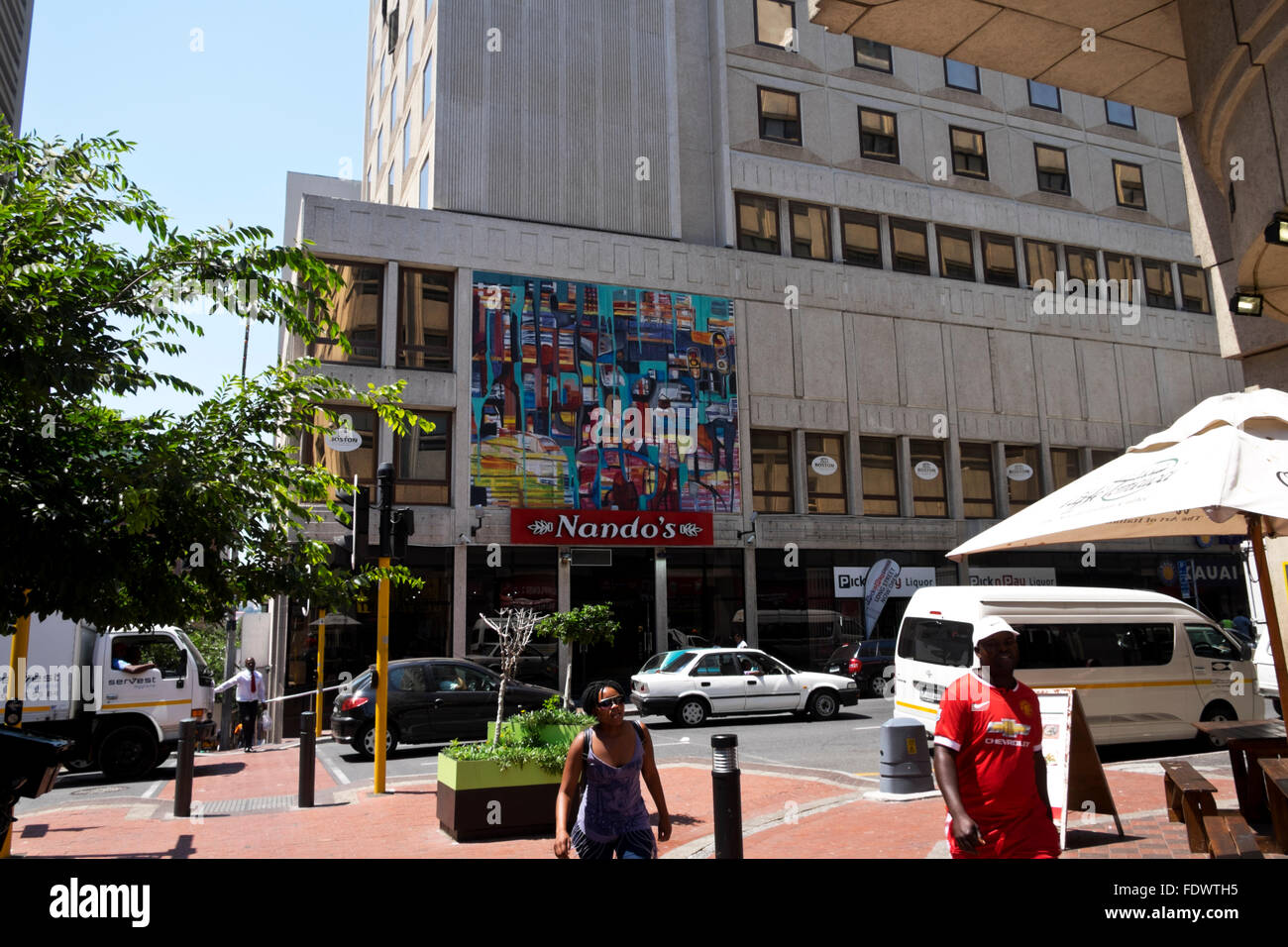 A Nando's outlet in Cape Town CBD South Africa Stock Photo