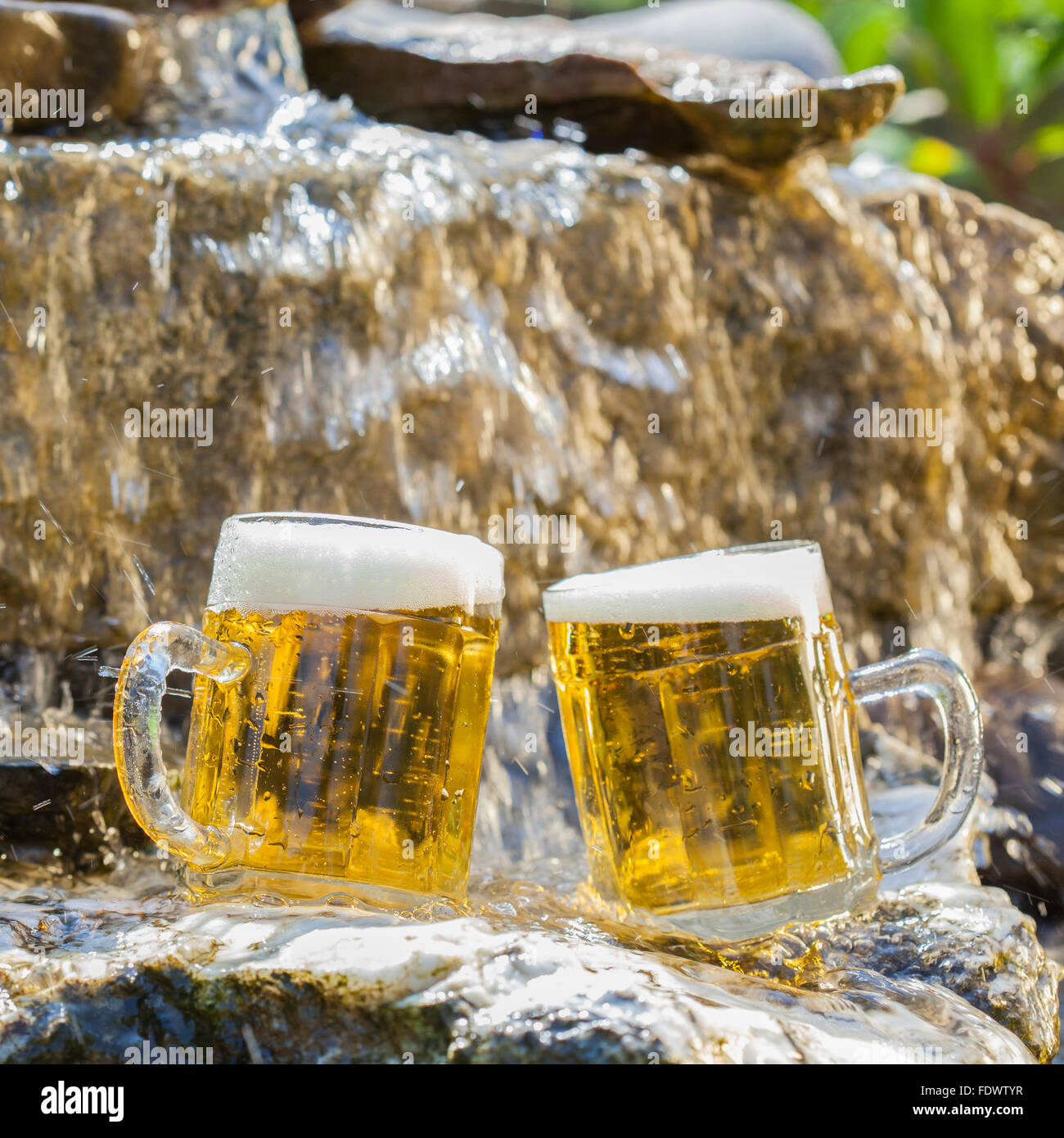 german chilled cold beer in garden Stock Photo - Alamy
