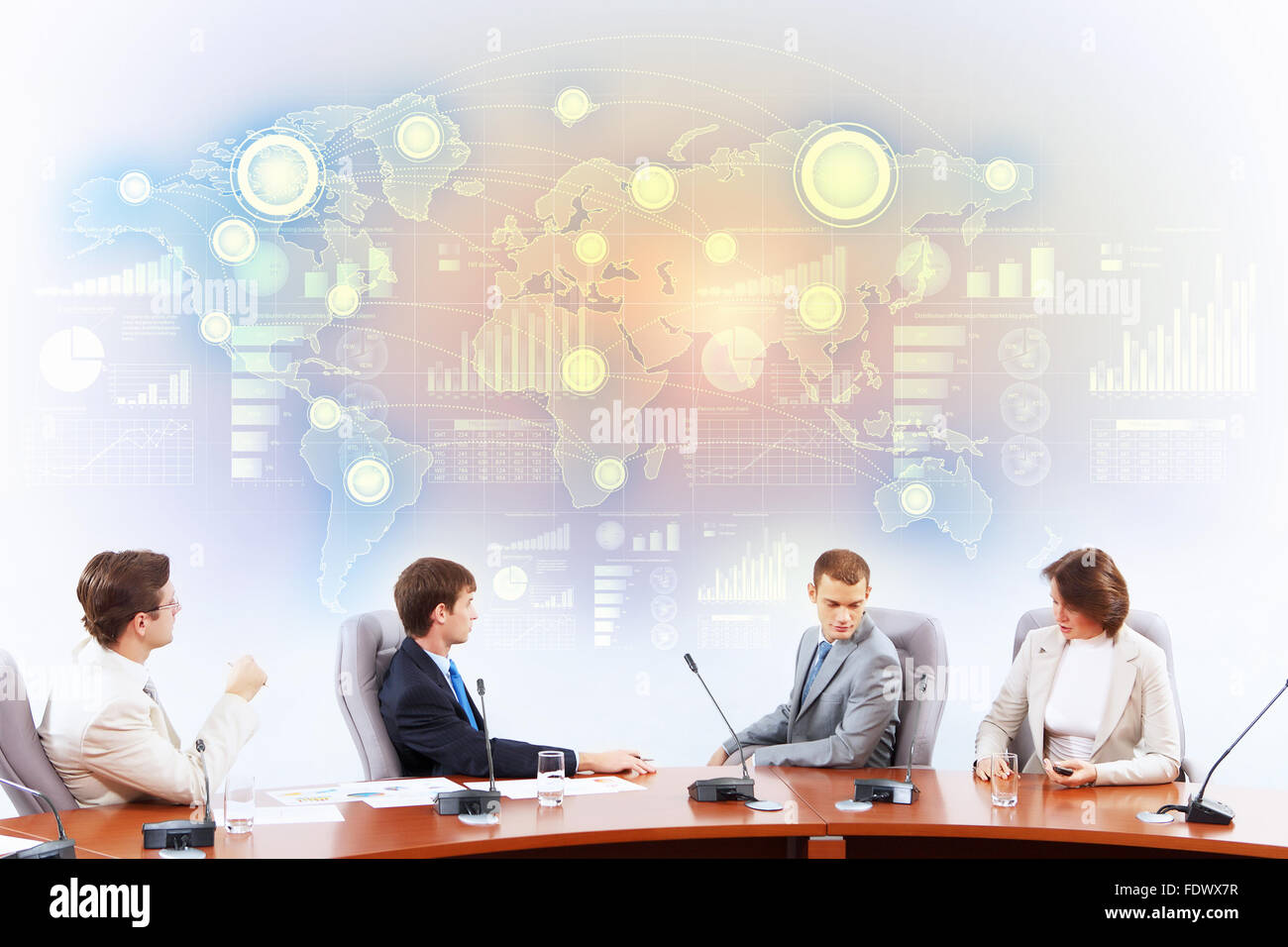Image of businesspeople at presentation looking at virtual project ...