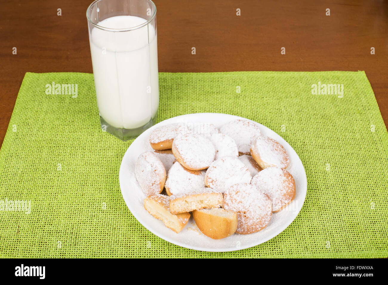 Shortbread cookies with powdered sugar Stock Photo Alamy