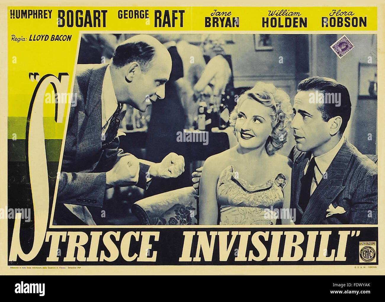 Invisible Stripes - Italian Movie Poster Stock Photo