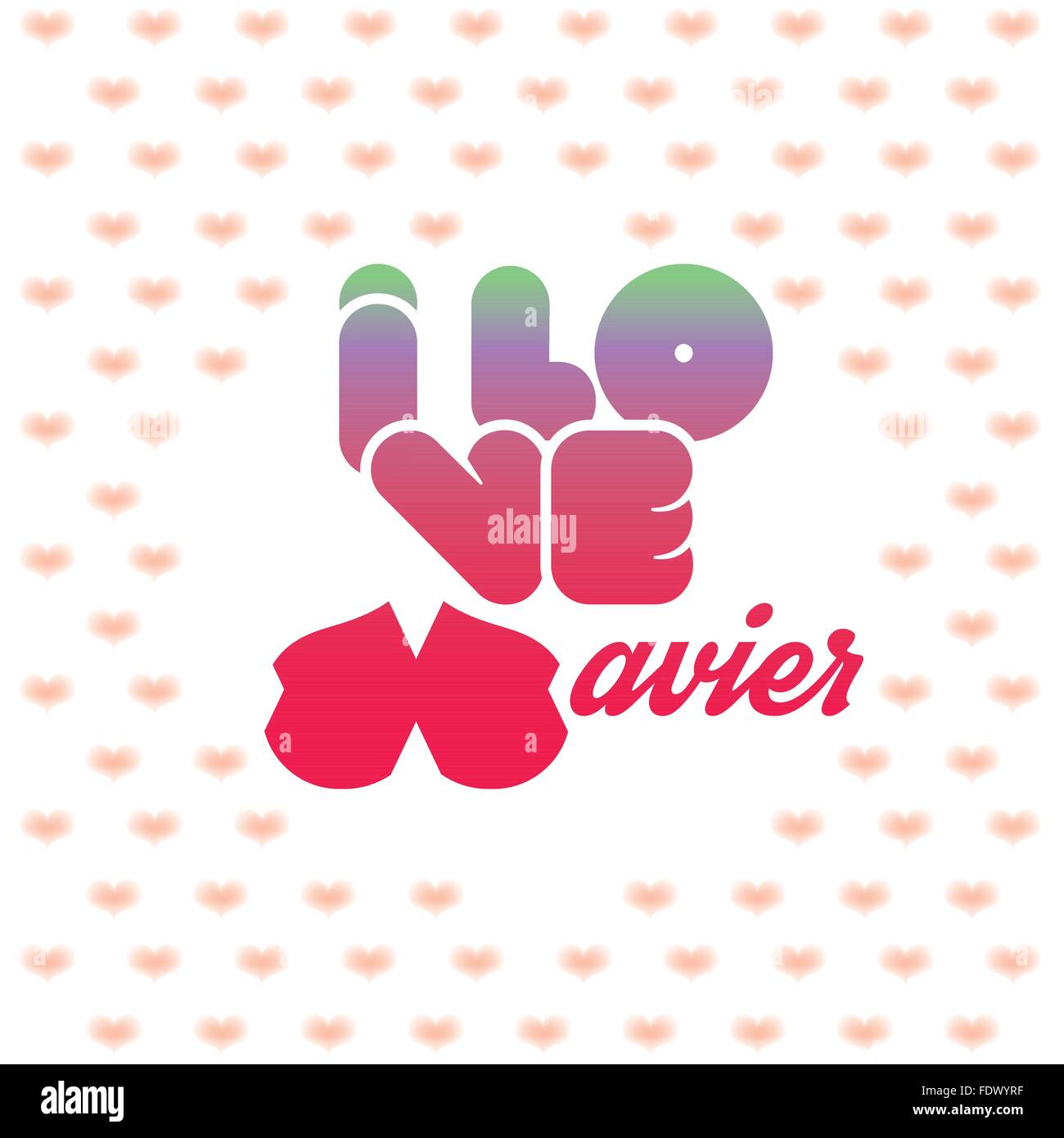 Xavier font Stock Vector Images Alamy
