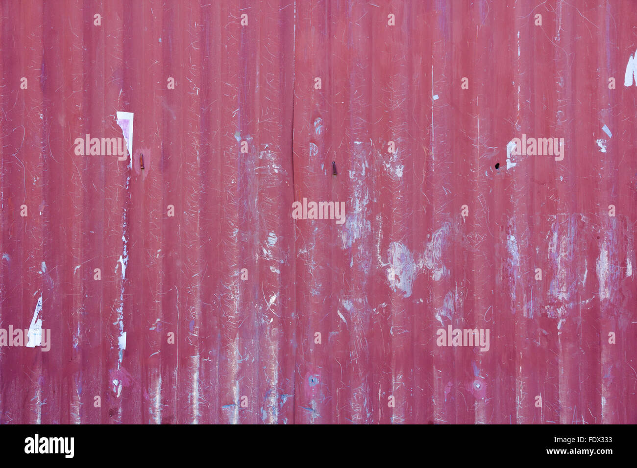 Background of corrugated metal with scratched surface Stock Photo