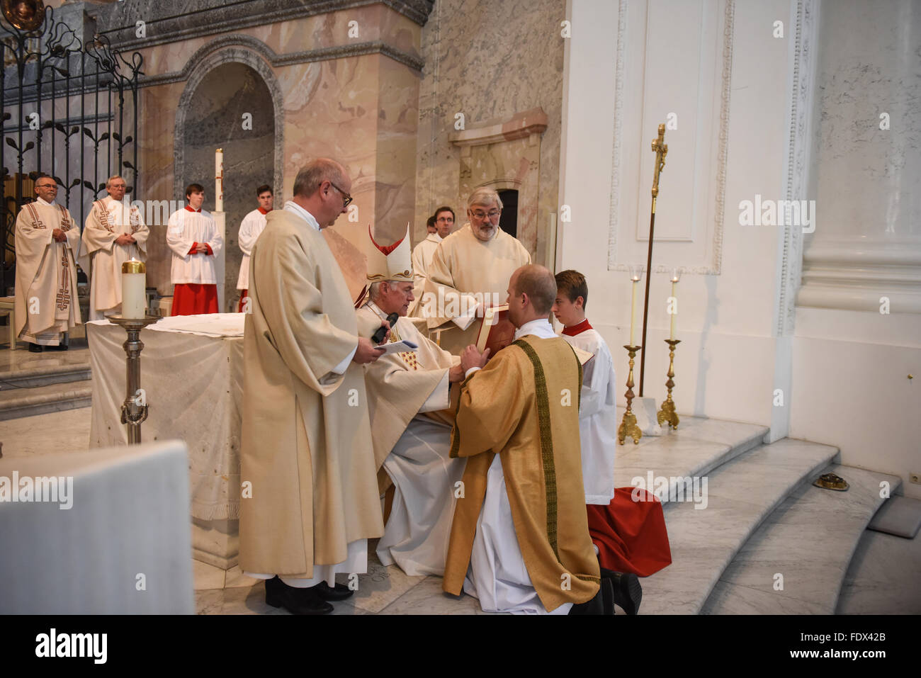St. Blasien, Germany, ordination in the Cathedral of St. Blaise Stock Photo