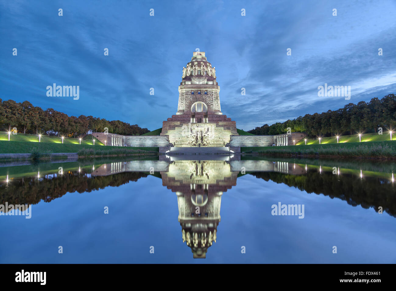 Monument to the Battle of the Nations (Volkerschlachtdenkmal) built in 1913 for the 100th anniversary of the battle, Leipzig, Ge Stock Photo