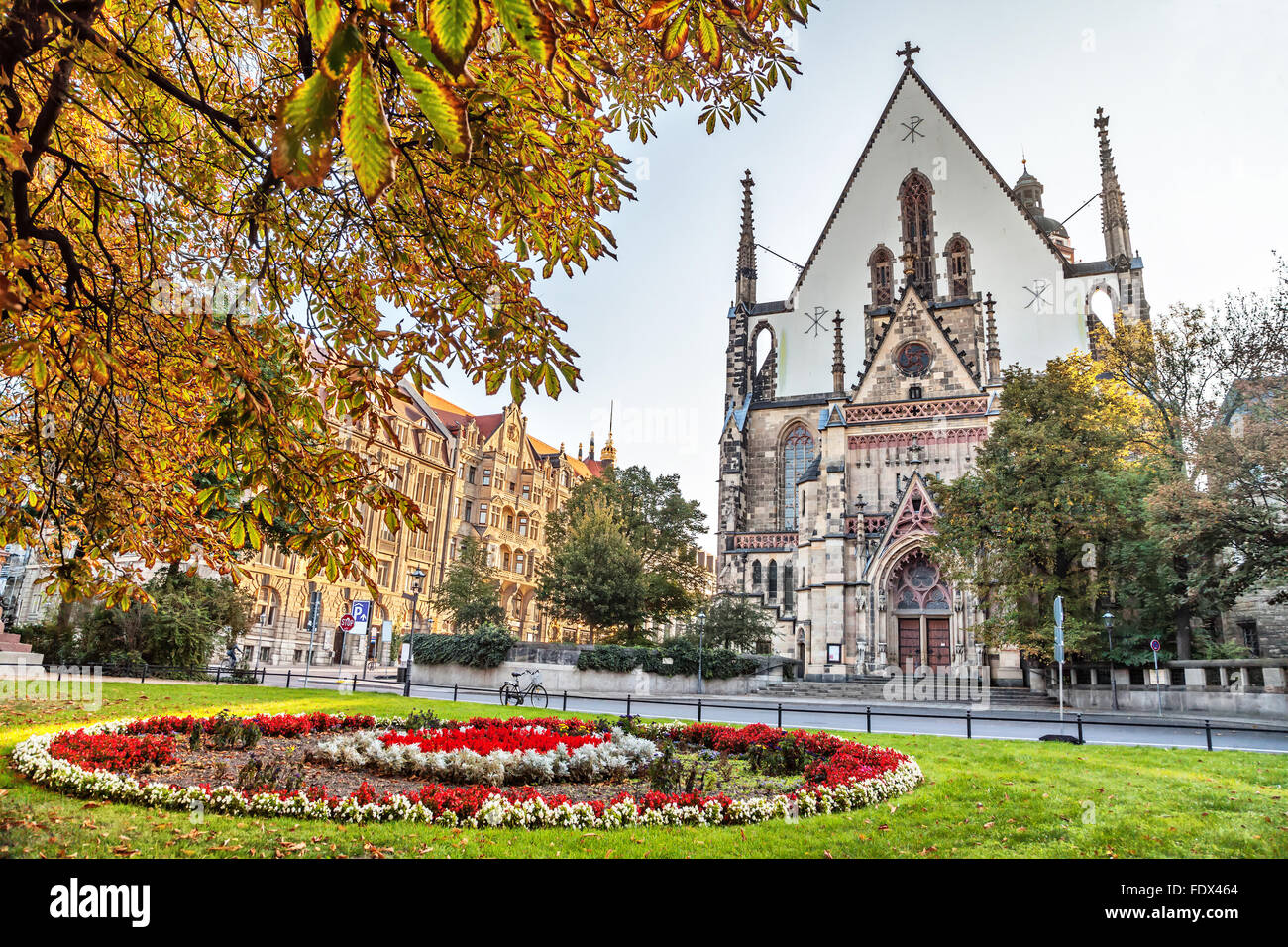 Facade of St. Thomas Church (Thomaskirche) in Leipzig, Germany Stock Photo