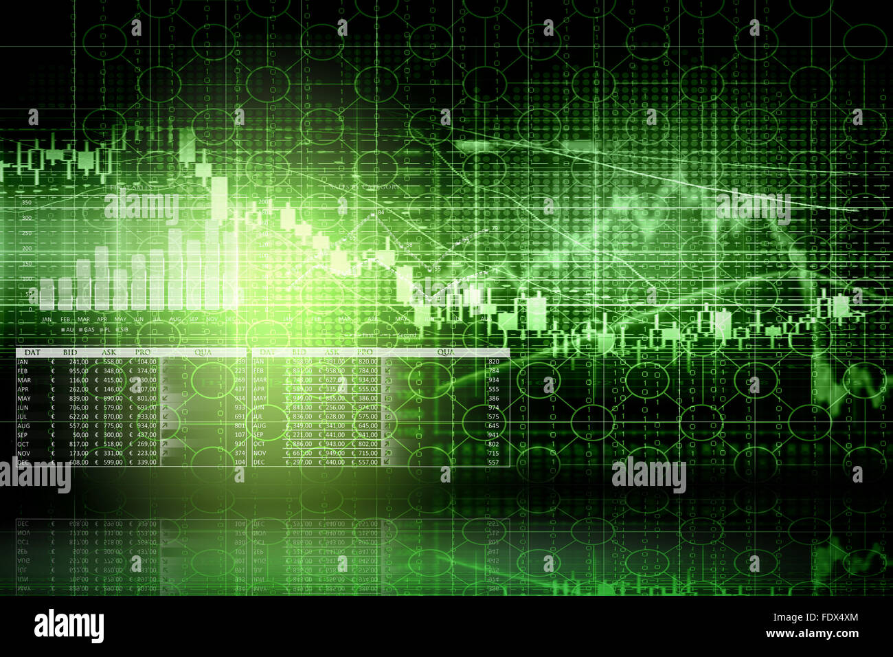 Abstract high tech background with graphs and diagrams Stock Photo - Alamy