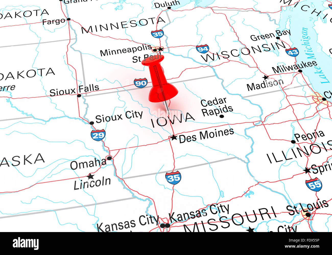 Айова штат сша карта