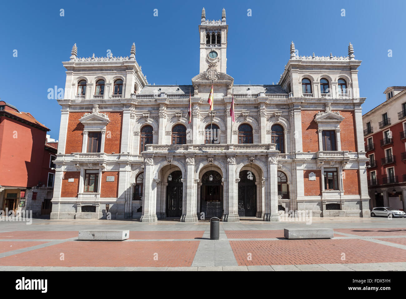 City hall on plaza mayor square in Valladolid, Castile and Leon, Spain Stock Photo