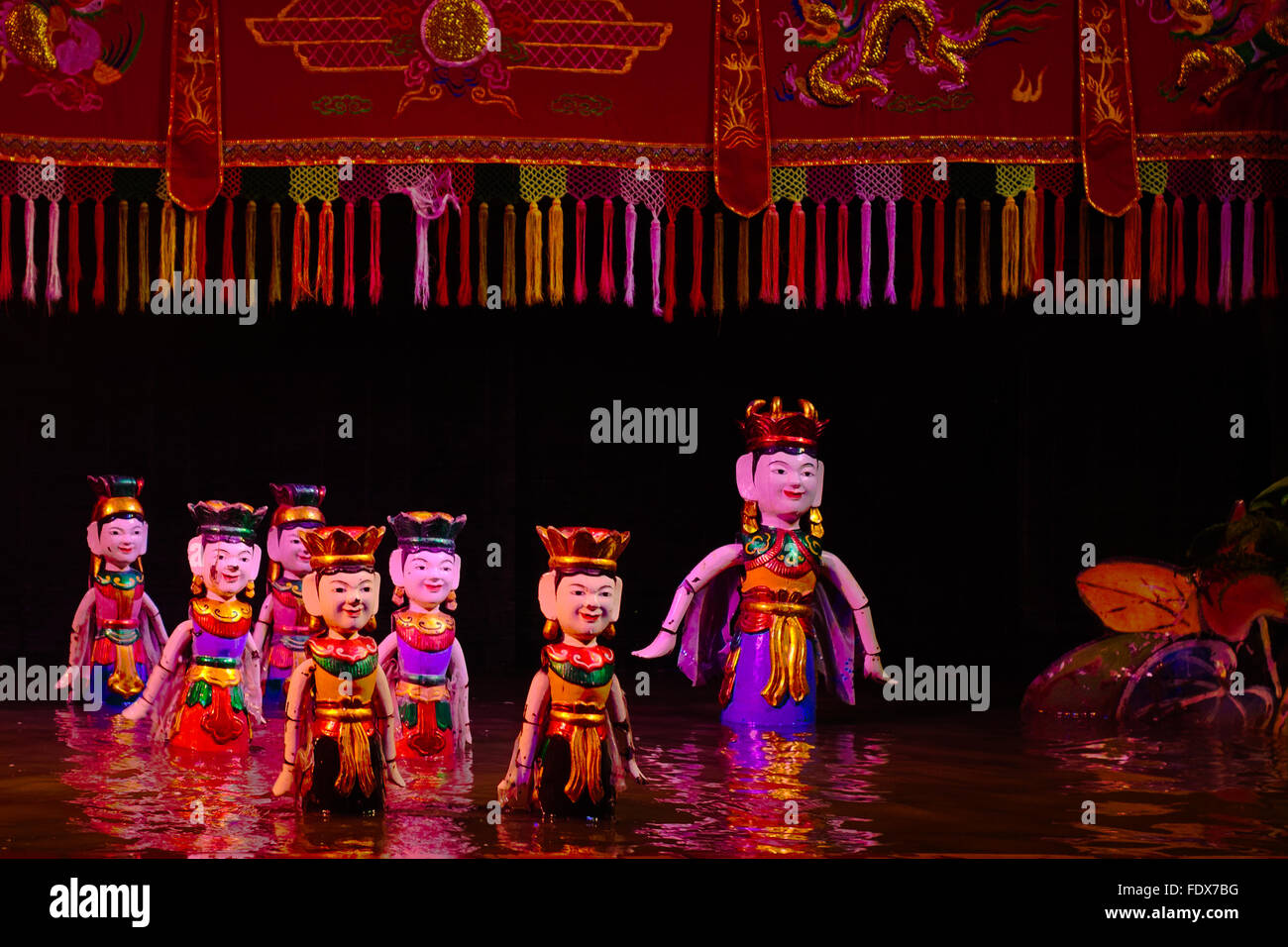 Dancing water puppets in Hanoi Vietnam Stock Photo Alamy