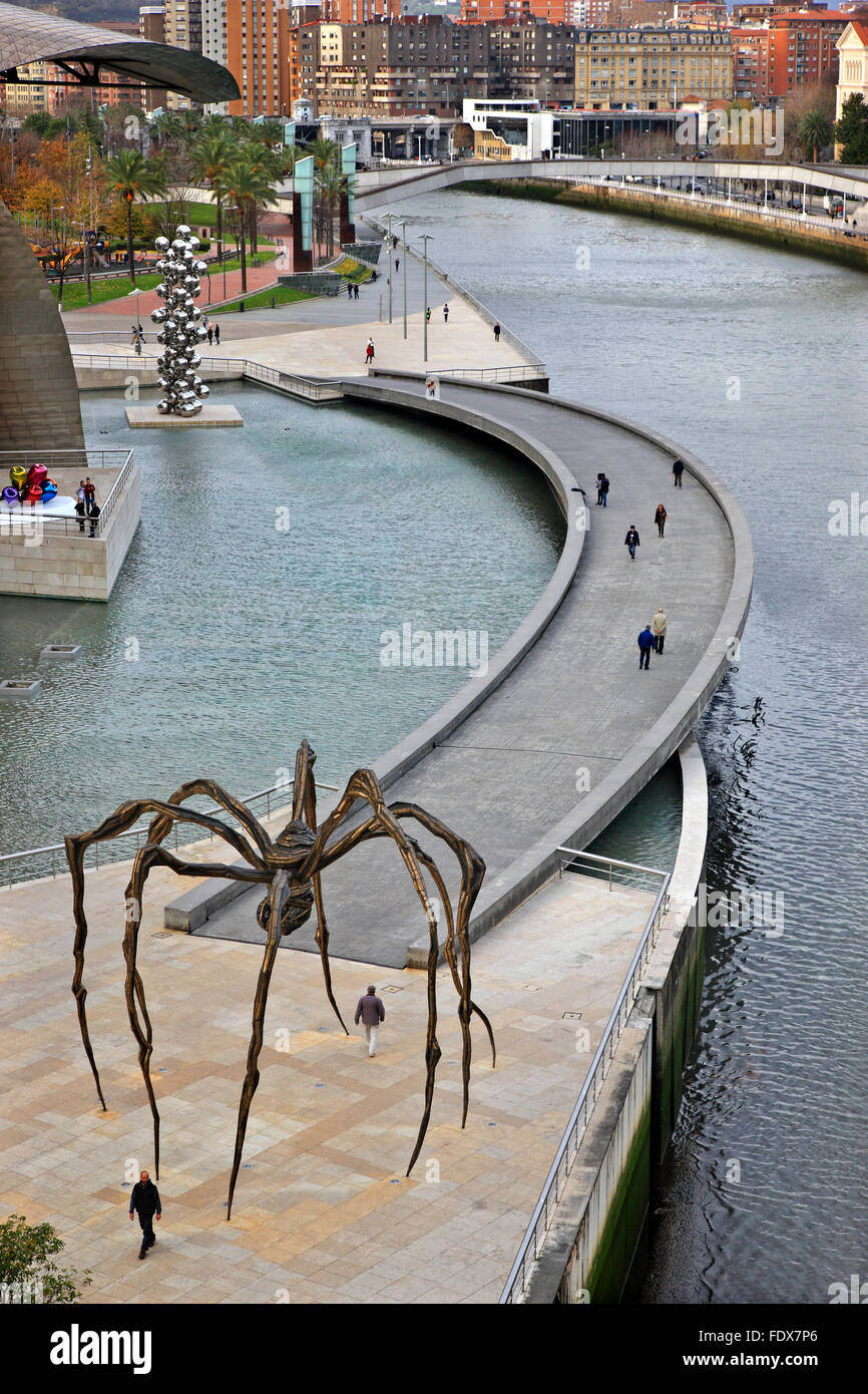 The 'Maman' by Louise Bourgeois, outside Guggenheim Museum, Bilbao, Basque Country, Spain. Stock Photo