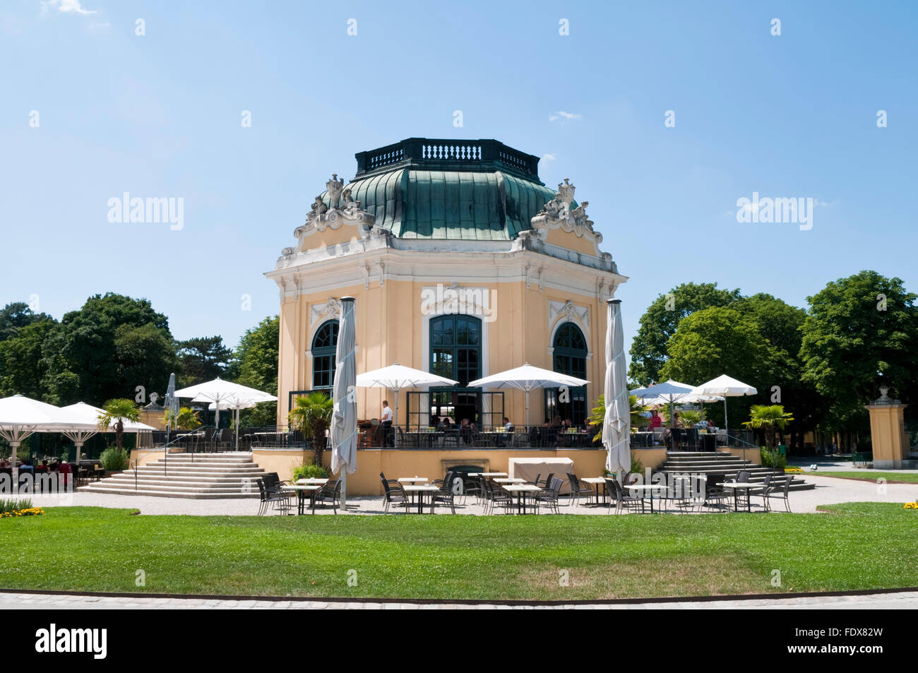 The imperial breakfast pavilion at Vienna zoo, Tiergarten Schoenbrunn Stock Photo