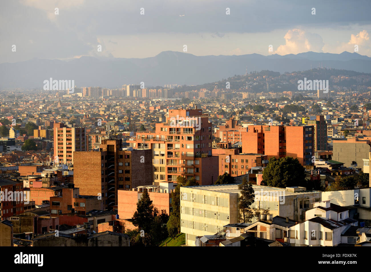 View of district Chapinero Alto, Bogotá, Colombia Stock Photo