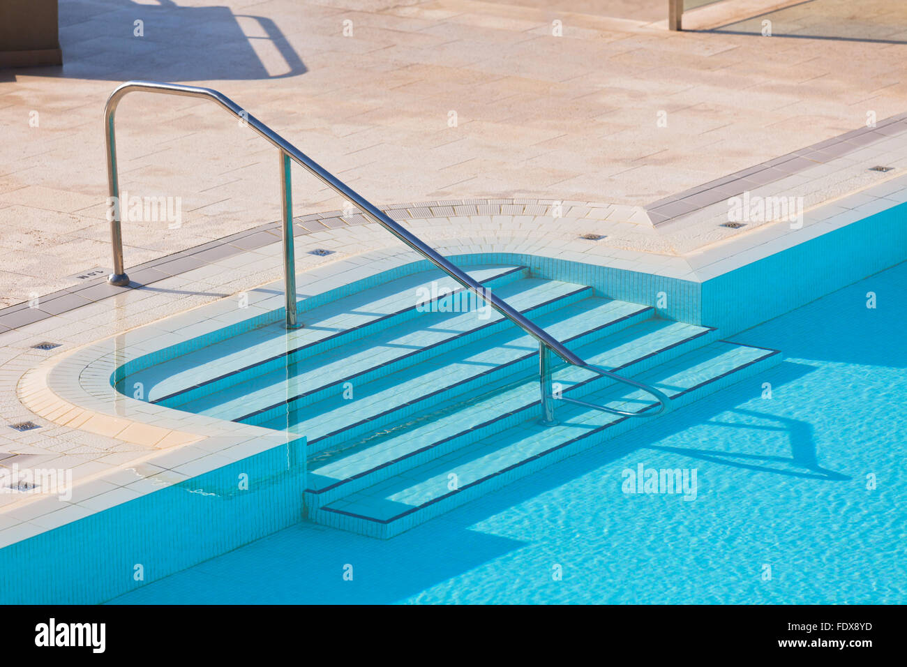 Outdoor Swimming pool with staircase. Horizontal shot Stock Photo - Alamy