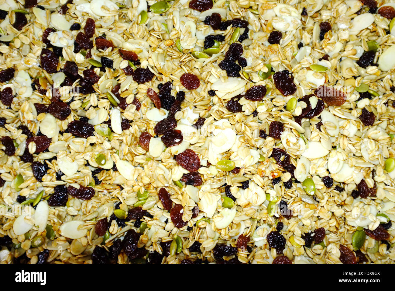 Granola cereal photographed from above Stock Photo Alamy
