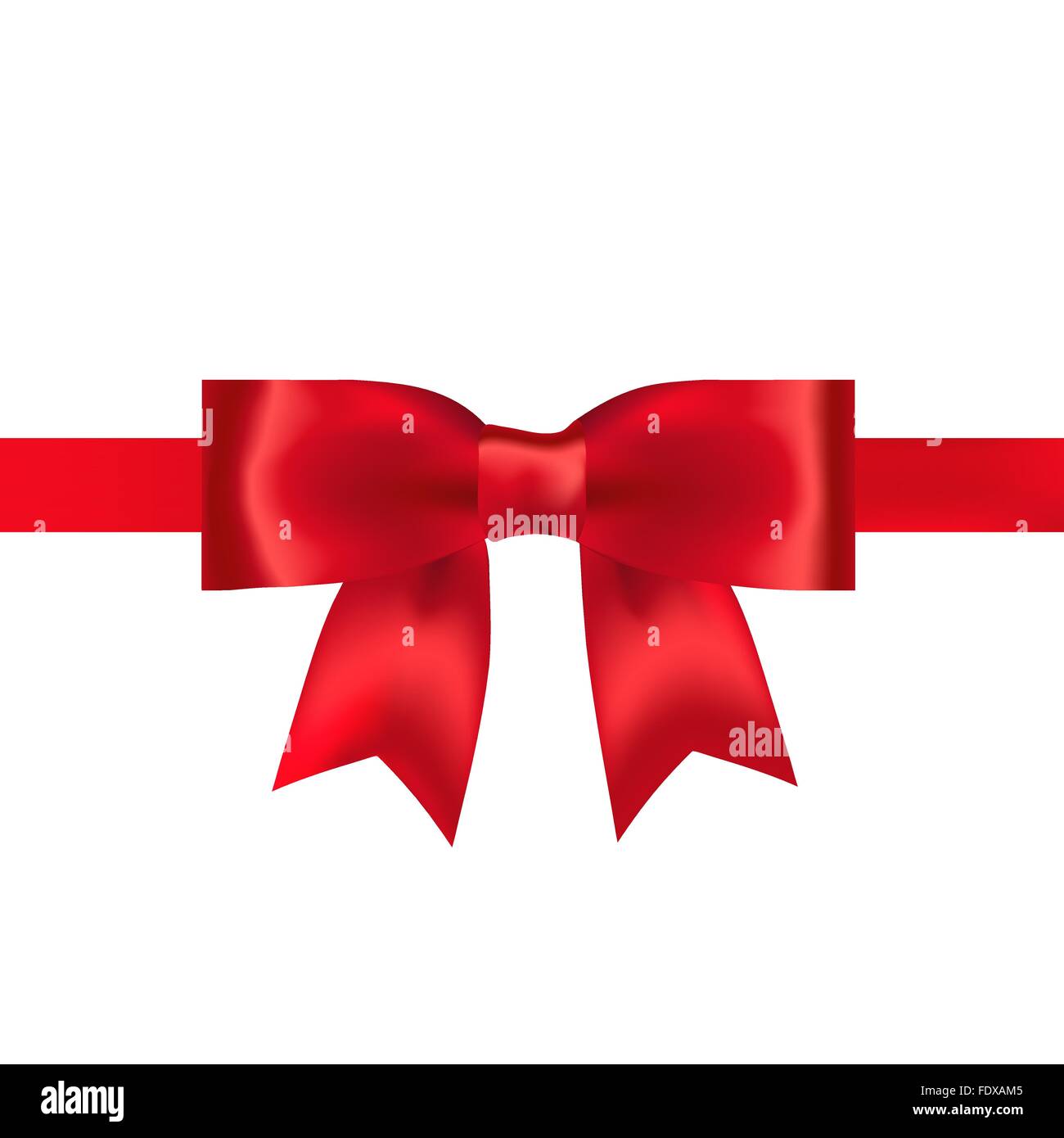 Shiny red satin ribbon on white background Stock Vector Image & Art - Alamy
