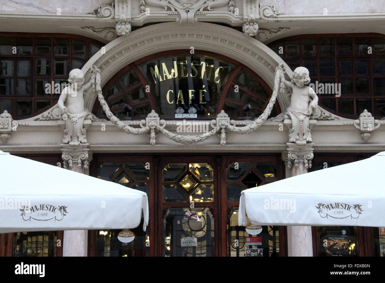 Majestic Cafe at Rua de Catarina in Porto Stock Photo