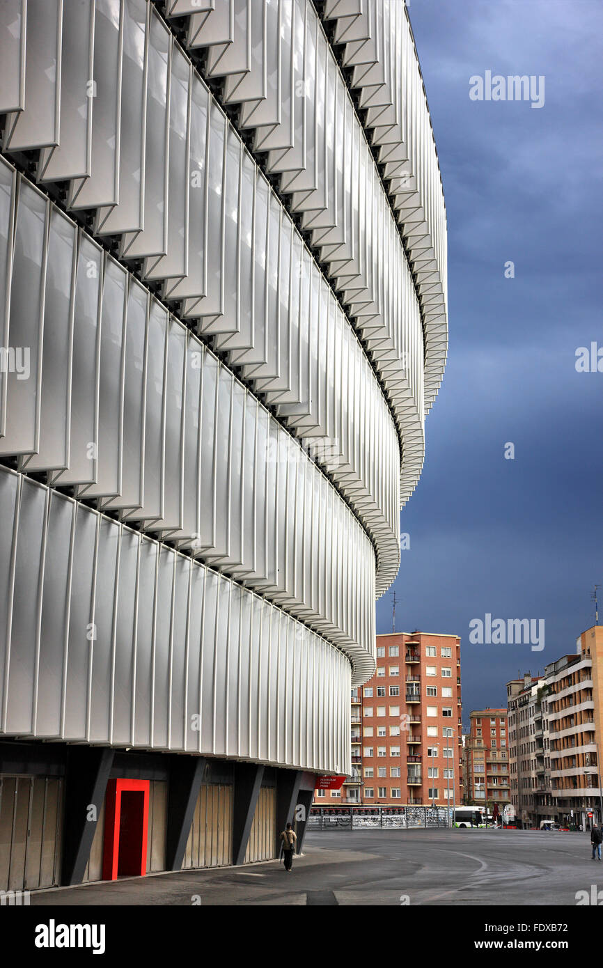 The legendary 'San Mames' stadium, 'home' of Athletic Bilbao football team, Bilbao, Basque Country (Pais Vasco), Spain. Stock Photo