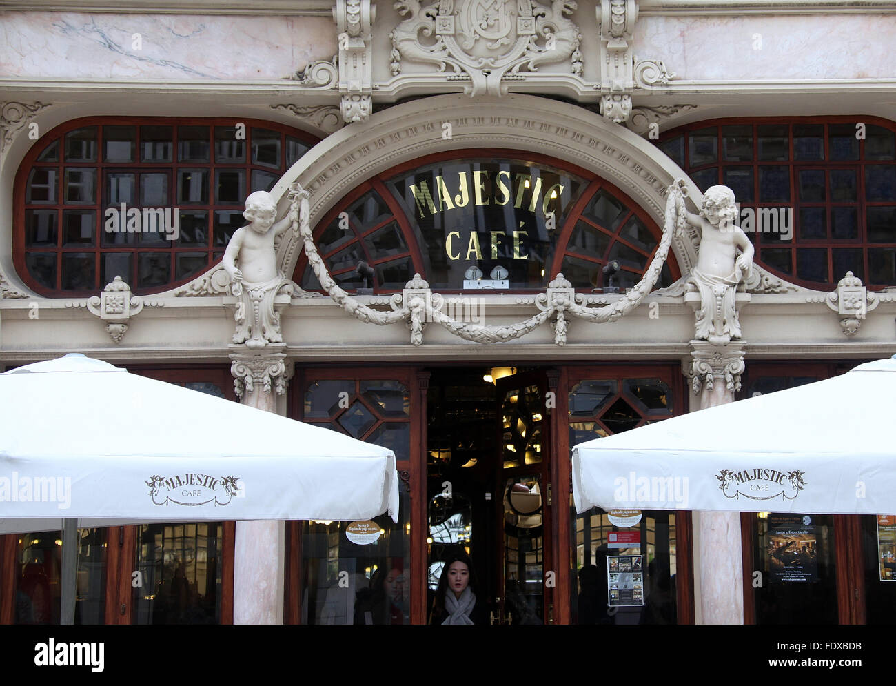 Majestic Cafe at Rua de Catarina in Porto Stock Photo