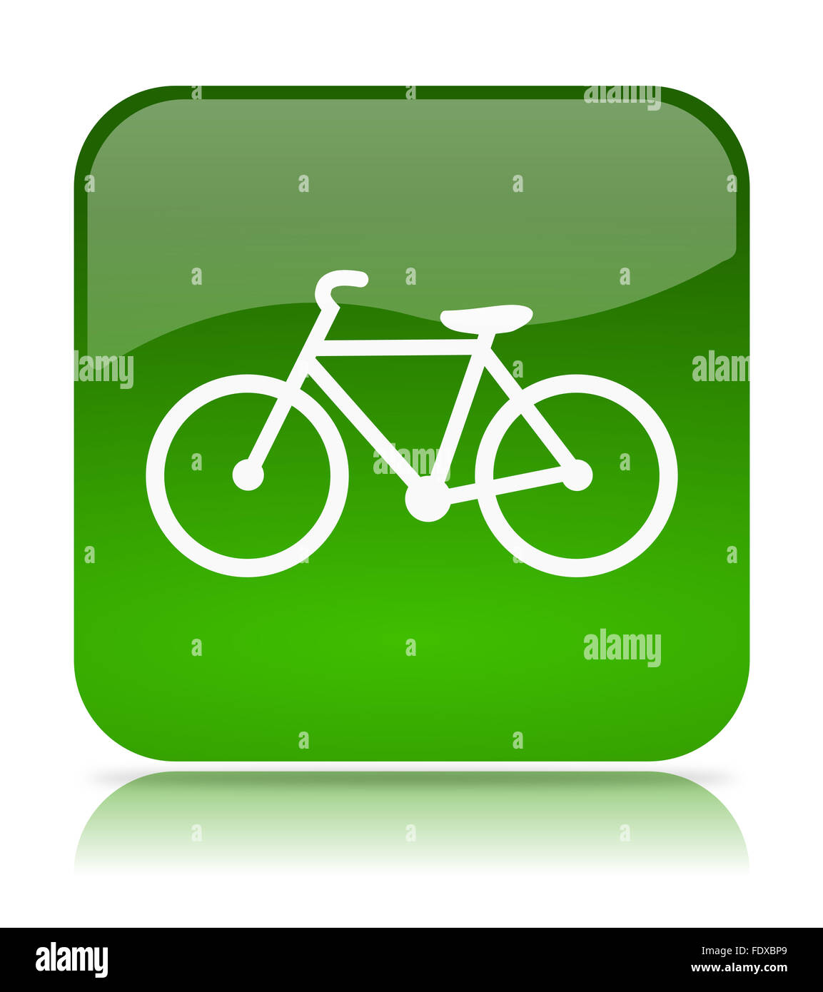 Green Bike App Icon Illustration on White Background Stock Photo Alamy
