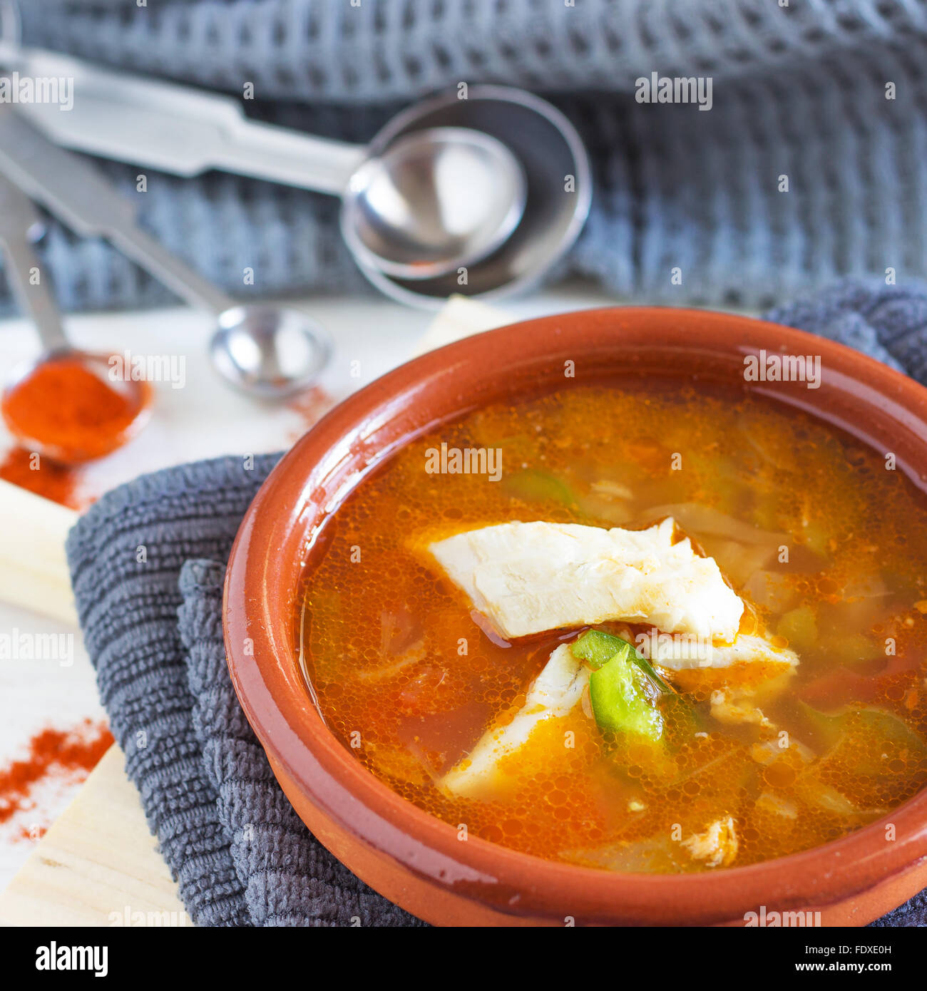 Homemade Fish Soup Stock Photo - Alamy