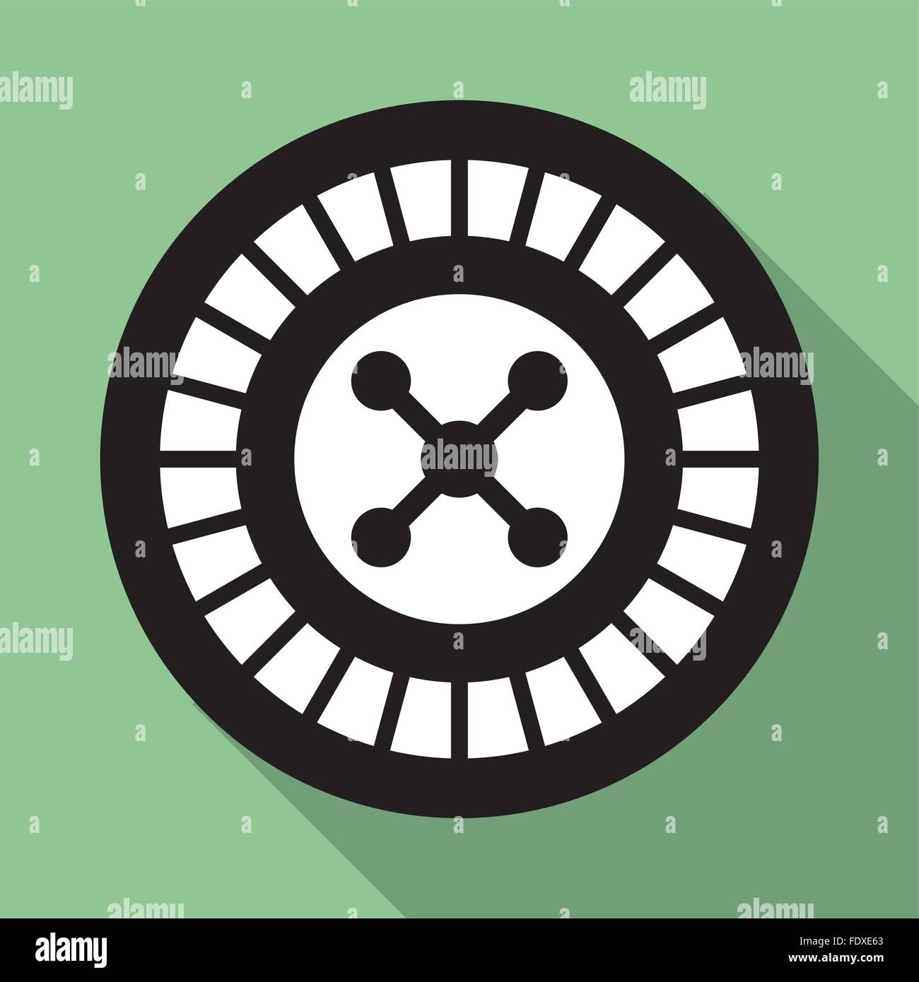Flat icon of casino roulette wheel. EPS8 vector illustration Stock ...