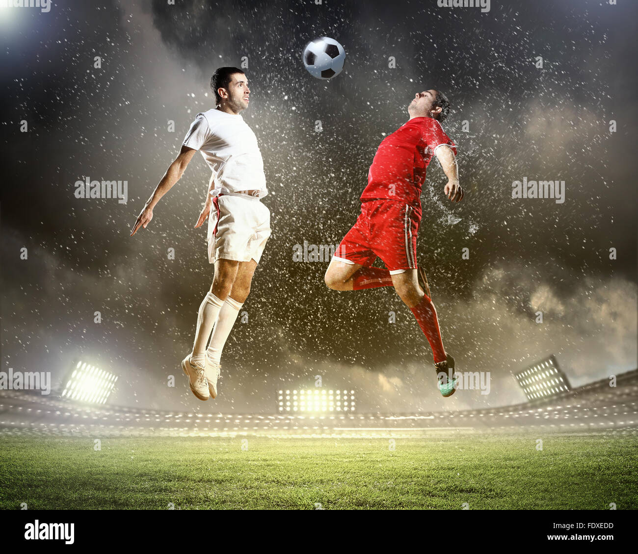 Image Of Two Football Players At Stadium Stock Photo, Picture and Royalty  Free Image. Image 19976658.