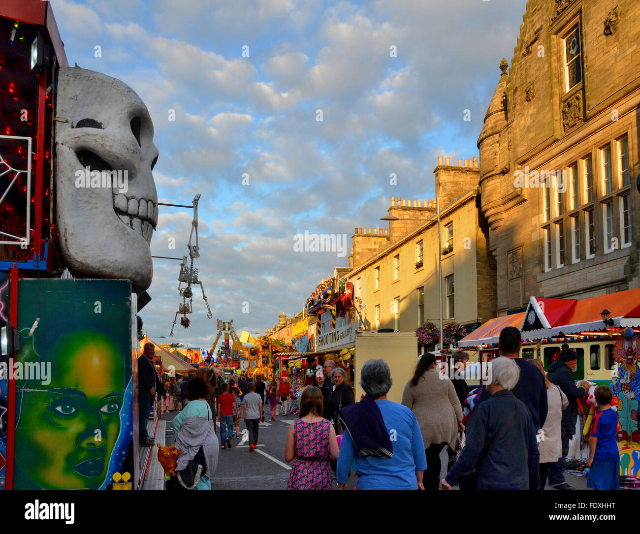 Annual visit of Lammas fair and market to St Andrews, Fife, Scotland. Stock Photo