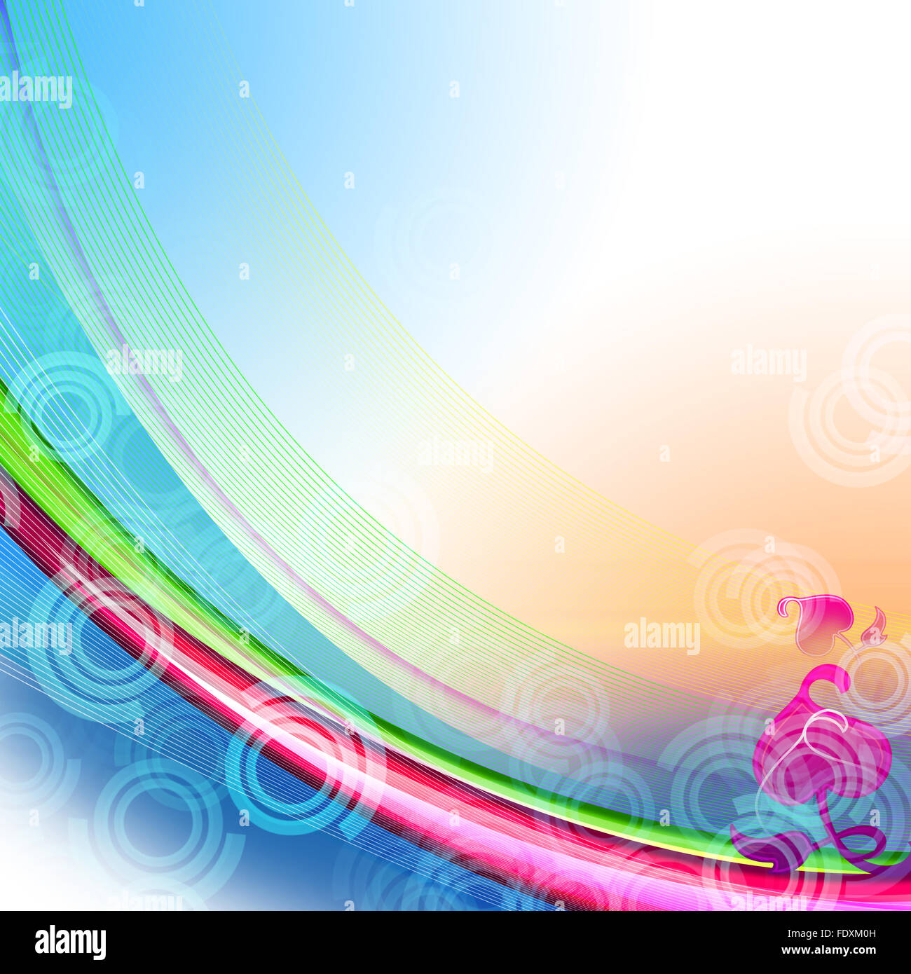 Colourful abstract illustration background with different elements ...