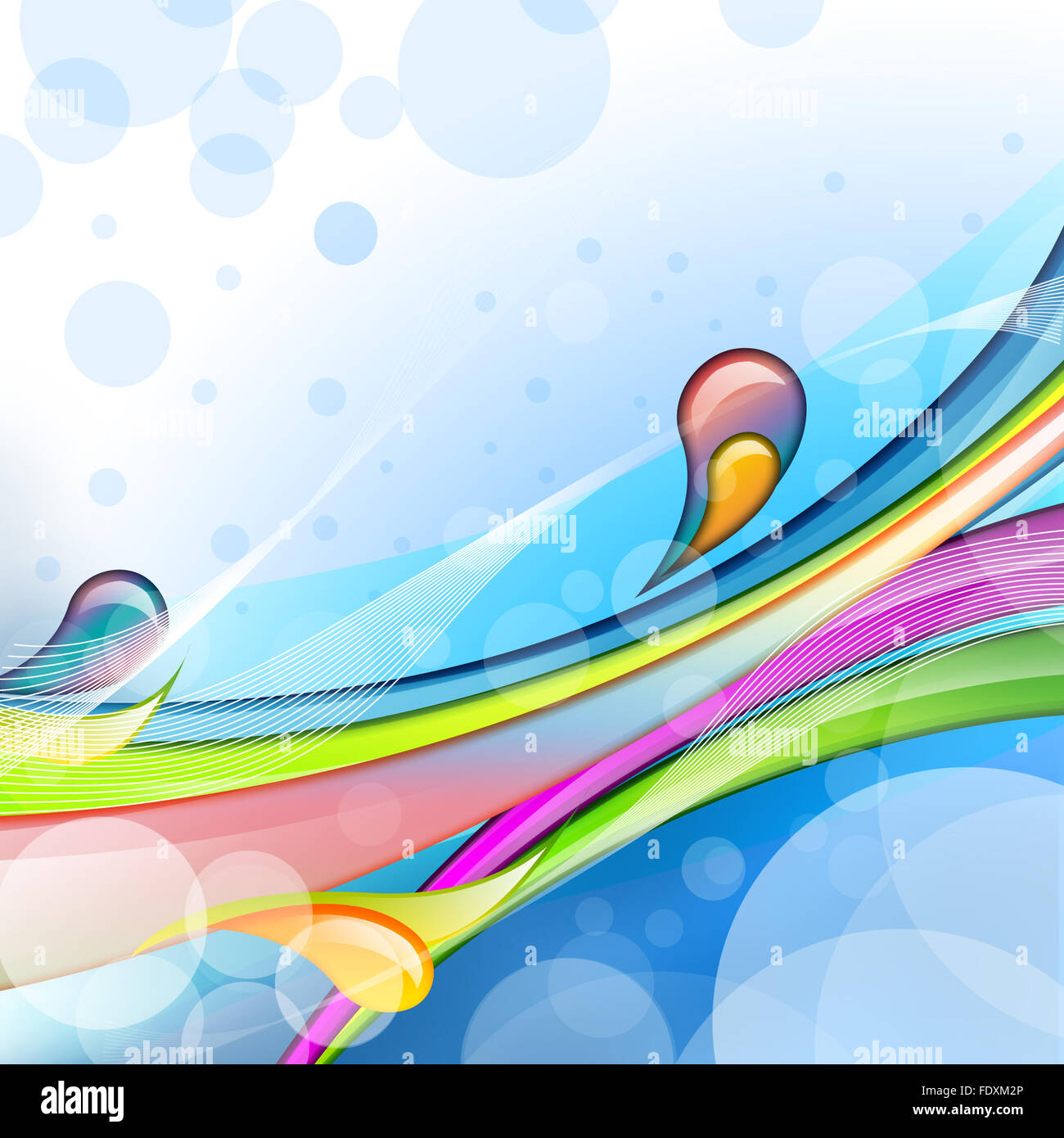 Colourful abstract illustration background with different elements ...