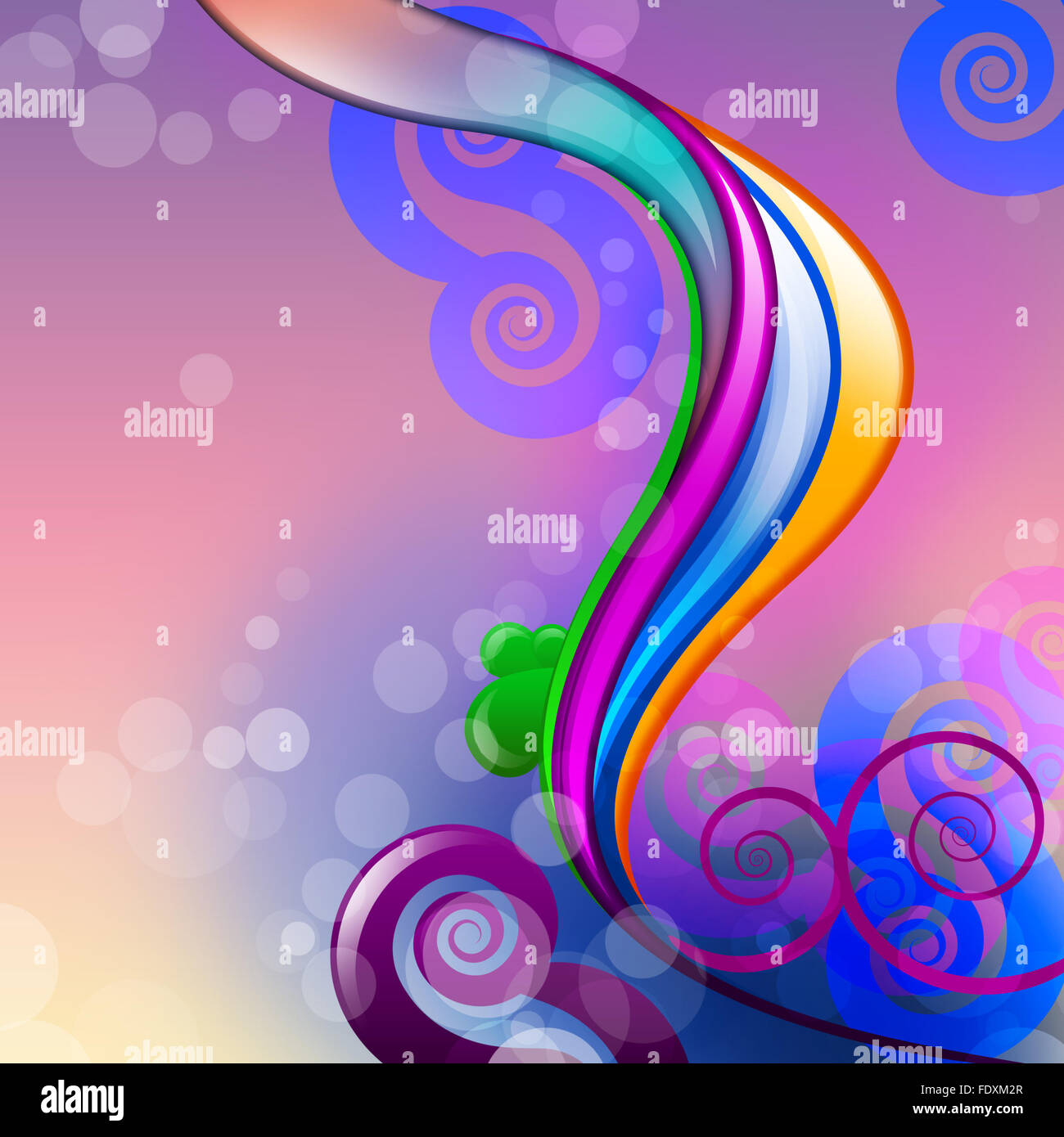 Colourful abstract illustration background with different elements ...