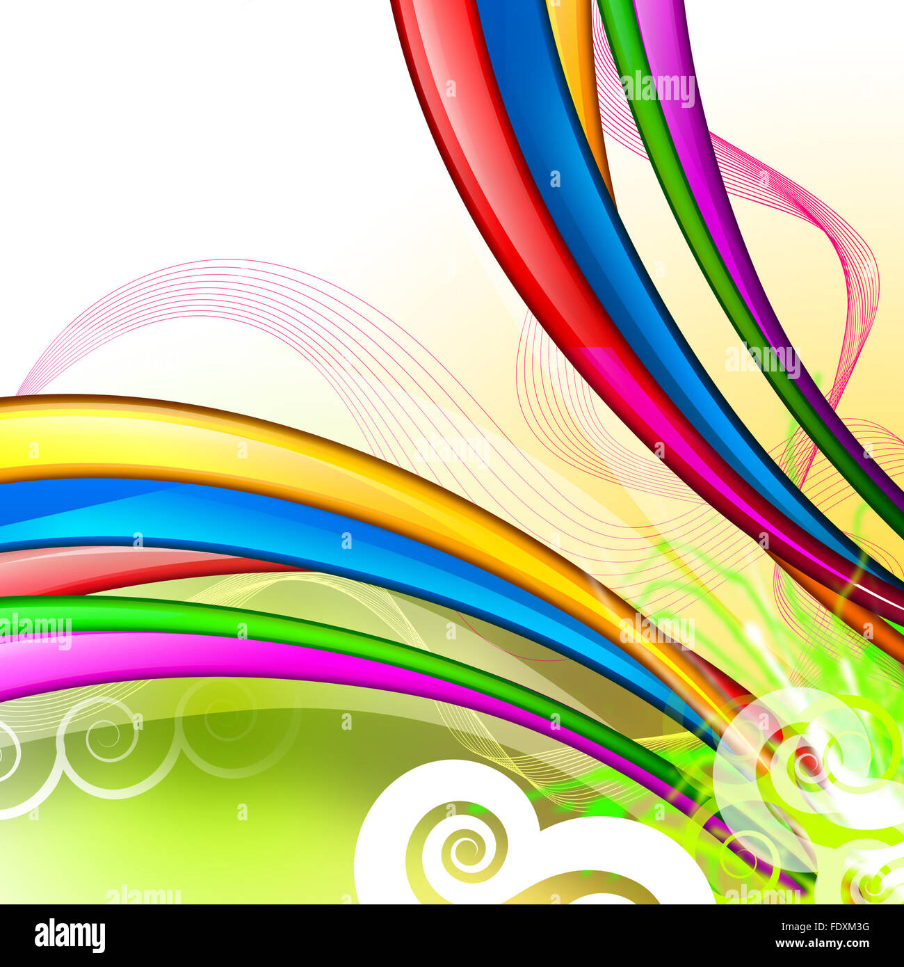 Colourful abstract illustration background with different elements ...