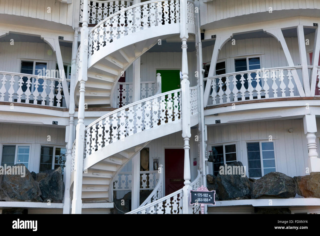 A view of the Madonna Inn in San Luis Obispo, California Stock Photo