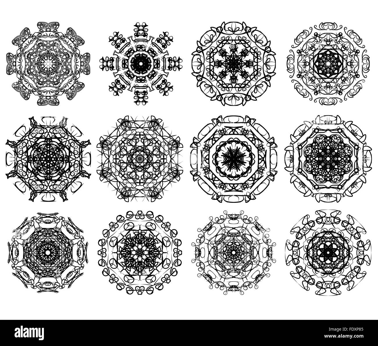 Set of abstract design element on white Stock Vector Image & Art - Alamy