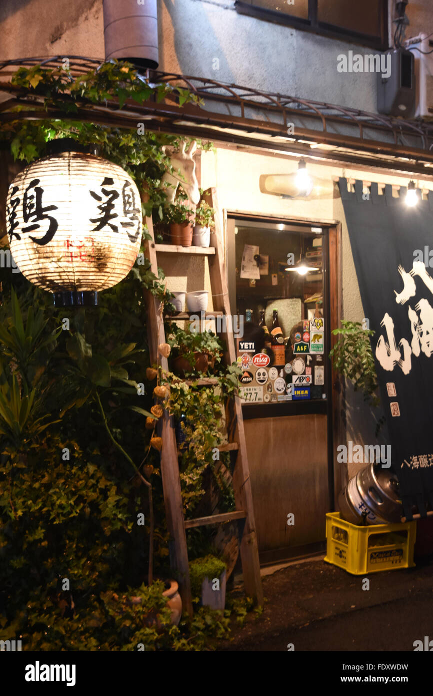 Izakaya (bar restaurant), Matsushima Shinchi, Osaka, Japan Stock Photo