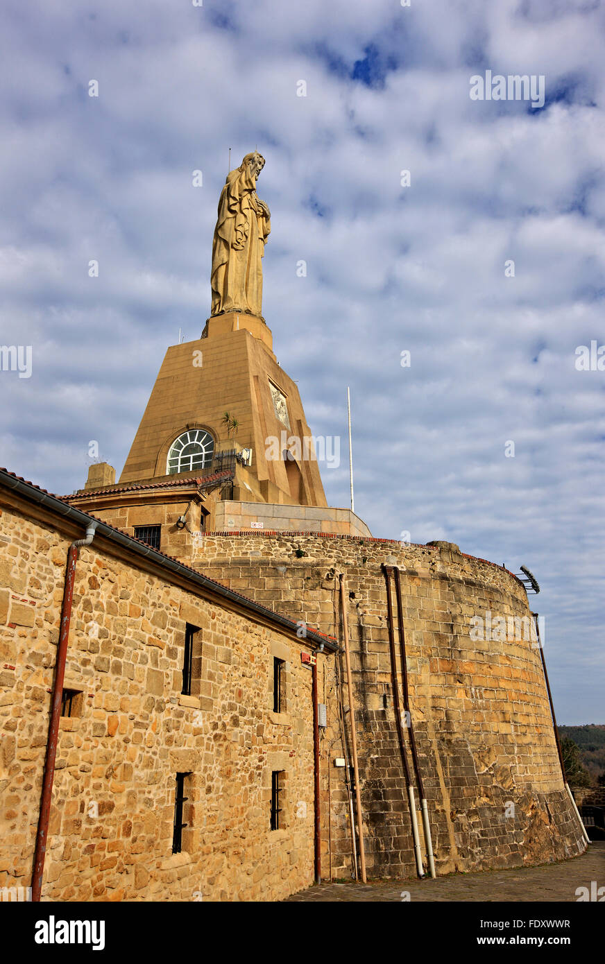 The statue of Jesus Christ on Castillo de la Mota, Monte Urgull