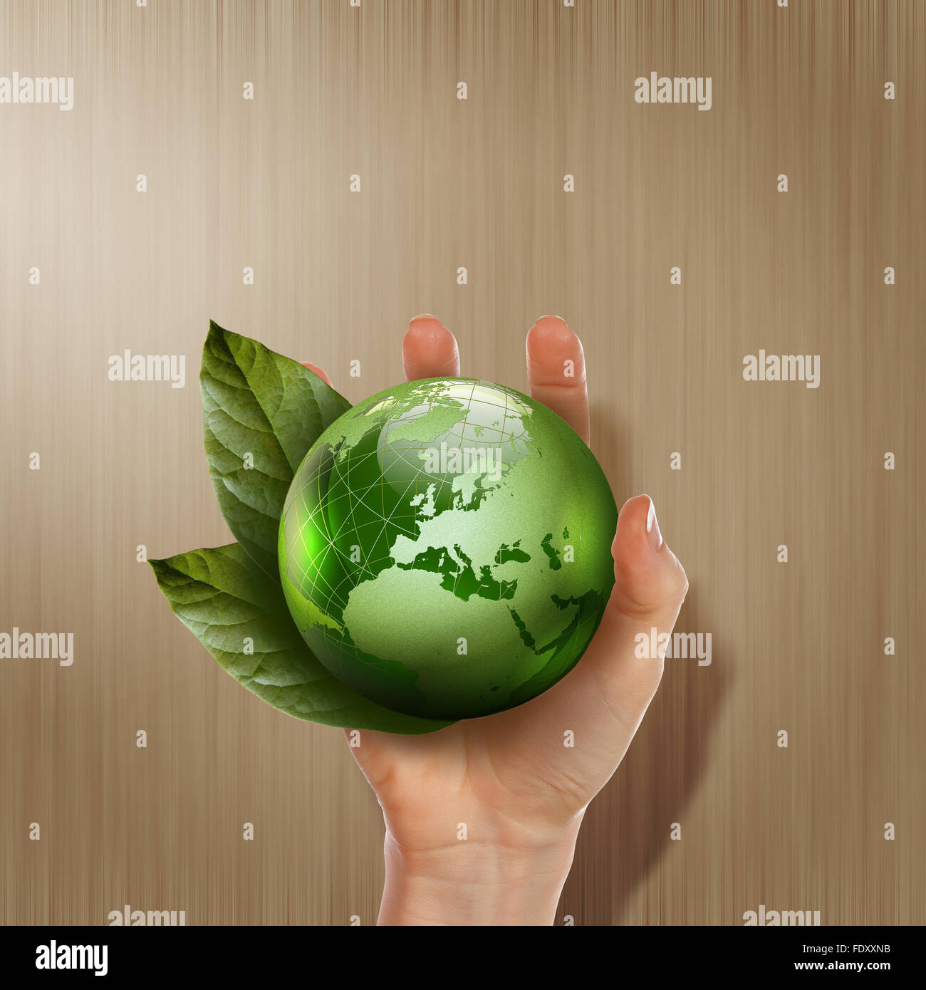 human hands holding green earth with a growing plant Stock Photo - Alamy